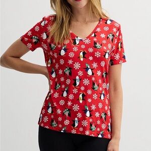 Women's Jollidays Short Sleeve Holiday Tee size large